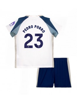 Billige Tottenham Hotspur Pedro Porro #23 Hjemmedraktsett Barn 2025-26 Kortermet (+ Korte bukser)
